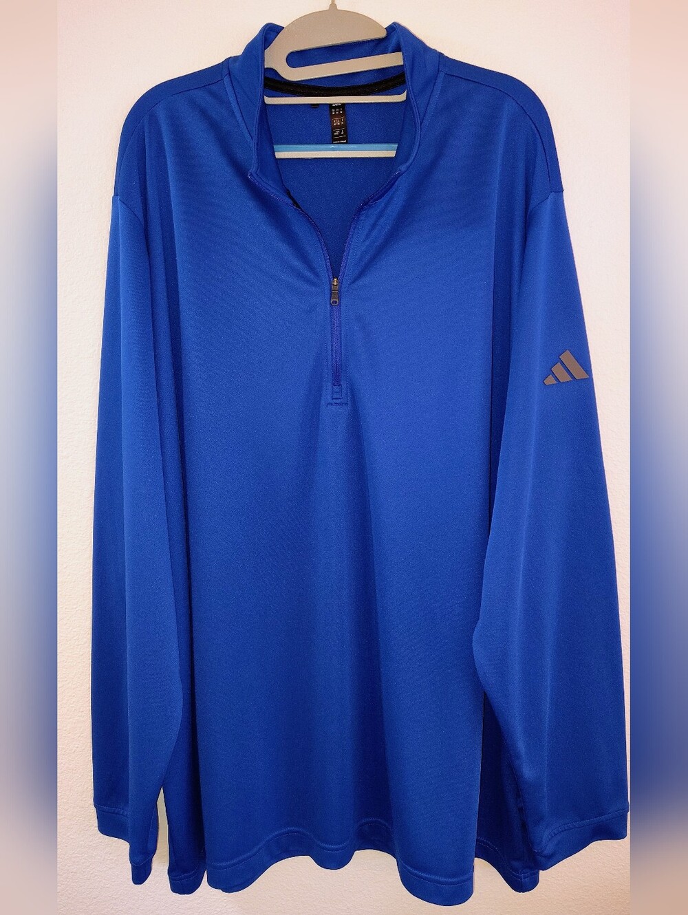 Blue Adidas Lightweight Quarter-Zip Pullover -  Size XXX-Large (3X) - Like New